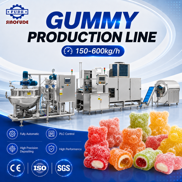 High Performance Automatic Gummy Candy Depositing Equipment for Large Scale Production with Reliable Continuous Manufacturing