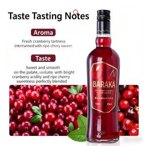 B2B Bulk Cranberry <strong>Cherry</strong> <strong>Liqueur</strong> 8% ABV 700ML 12 Bottles ODM Custom MOQ50 China Factory Caf Supermarket Bar - Product Image 2