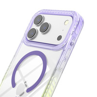 Coque de protection magnétique transparente tendance à dégradé de couleurs pour iPhone 18 Pro Max, compatible avec iPhone 17, 16, 15, 14, 13