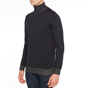 TURTLENECK WITH LONG SLEEVE FASHION ITALIAN DESIGN MENS SWEATER - Product Image 2