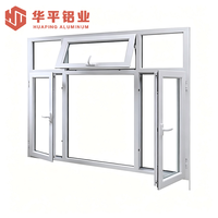 Schlankes Aluminium-Drehfenster mit Maximaler Glasfläche für Zeitgenössische Gebäude-Außenoptik