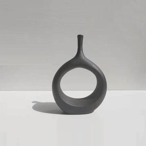 Jarrón de Flores Redondo Hueco con Diseño Artístico de Partículas Escarchadas - Product Image 5