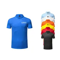 Polo de marca personalizada para hombre, camiseta de manga corta 100% de poliéster, Polo Anti-pilling Golf