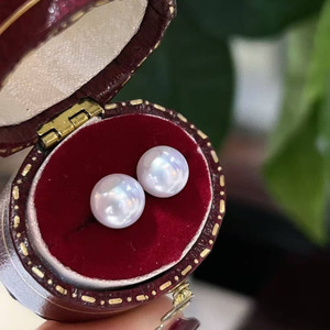 7-8mm Aurora Freshwater Pearl <b>Stud</b> <b>Earrings</b> Perfect Round Flawless High Luster Pearl 925 Sterling <b>Silver</b> Dainty <b>Earrings</b> - Product Image 4