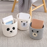 Panier de rangement pliable moderne et tendance, écologique, durable et sûr, en corde de coton tressée, pour vêtements et jouets
