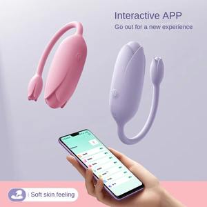 Produk baru kontrol aplikasi silikon 9 frekuensi getaran penggetar telur G Spot pemijat klitoris telur cinta masturbasi wanita - Product Image 4
