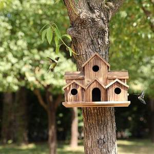 Maison de nid d'oiseau de style campagnard moderne décoration de volière extérieure créative pour jardin/patio/arrière-cour boîte de ceinture attrayante pour la maison - Product Image 3