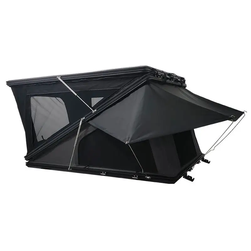 Z Shape Aluminum Shell Waterproof Oxford Fabric Triangle Plus High Space Camping Car Roof Top Tent