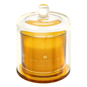 Bougie parfumée à la vanille 240g, 10,8x13,8 cm, dans cloche en verre - Product Image 1