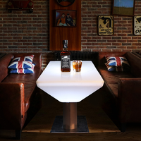 Table de bar LED-RGB 16 couleurs changeantes, table lumineuse en plastique de forme conique étanche