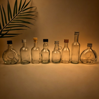 Botol Minuman Beralkohol 50ml, Minuman Keras, Anggur, Wiski, Botol Sampel Mini Kecil dengan Tutup Sekrup, Hot Stamped