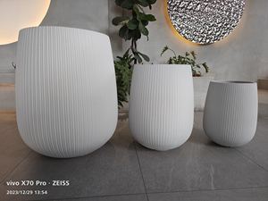 Pots à fleurs en argile personnalisés de grande taille, pots en fibre d'argile sculptés à la main, durables, légers, jardinières de 5 gallons, pour la maison, le jardin, les plantes d'intérieur - Product Image 2