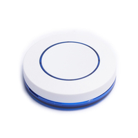 Control Remoto Inalámbrico de 3V 433Mhz con Chip EV1527, Tipo Aprendizaje, 1 Botón de Pánico SOS, Interruptor de Control Remoto Redondo para Hogar Inteligente