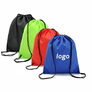 Low MOQ Custom Drawstring Backpack Polyester Sport Backpack Gym Travel Advertising Promotional Outdoor Bag