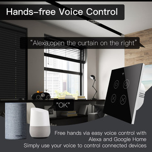 Interruptor Inteligente <span class=keywords><strong>para</strong></span> Cortinas LangYeao de 2 Canales, WiFi Tuya, Control Remoto RF433, Compatible con <span class=keywords><strong>Alexa</strong></span> y Google Home, Temporizador y Programación - Product Image 6