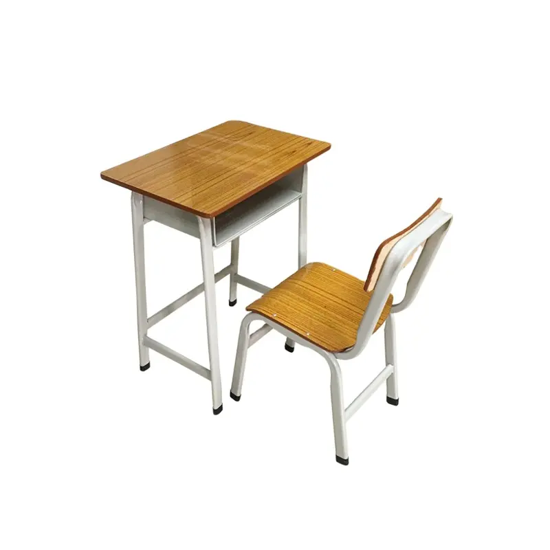 طقم طاولة مدرسية فردية مع كراسي تستخدمها الطلاب في الفصول المدرسية مع أثاث المدارس بسعر المصنع
