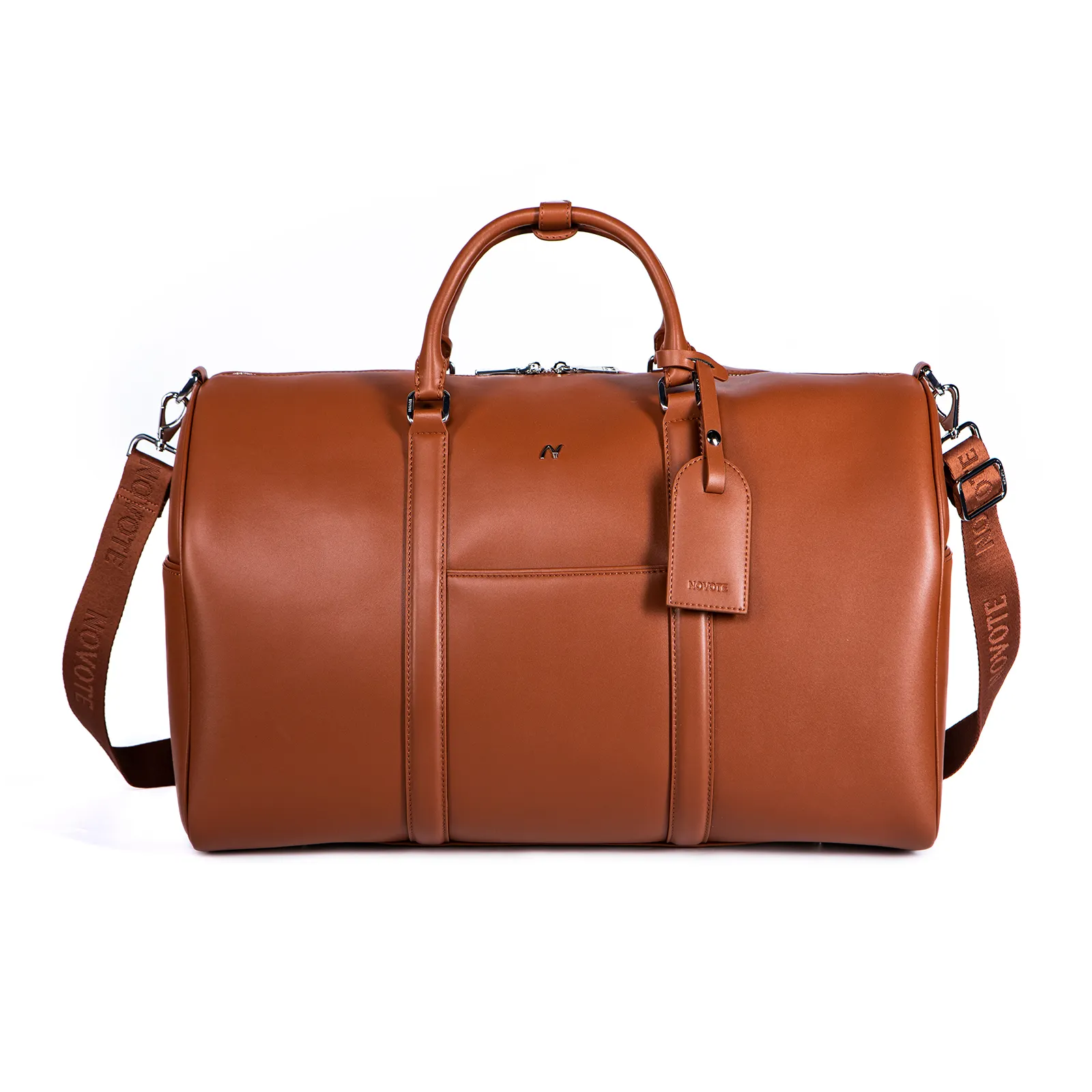 Brown Leather Travel Duffel Bag Manufacturer Waterproof Sport Gym Bag Custom Business Travel Luggage Bag