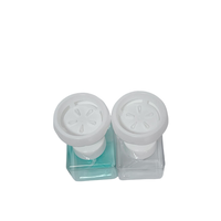 Flacon pompe à mousse 250ml 450ml 650ml – Distributeur de savon moussant carré en plastique transparent vide pour lavage mains et corps, en forme de fleur