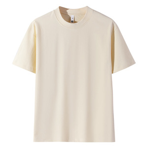 T-shirt Homme 260g en Coton Pur Double Fil, Col Rond, Manches Courtes, Épaules Tombantes, Nouvelle Tendance Vintage Respirant Anti-humidité pour l'Été - Product Image 1
