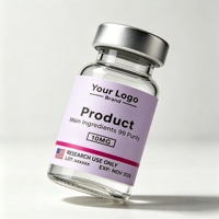 Étiquettes de peptides imprimées de qualité supérieure, autocollants personnalisés pour flacons de peptides cosmétiques
