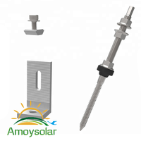 Boulon de suspension solaire Xiamen Amoy en acier inoxydable A2 M10 200mm 250mm 300mm pour fixation de panneaux solaires sur toiture métallique ondulée – Garantie 12 ans