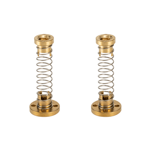 Lot de 2 écrous à ressort anti-jouet T8 à bords coupés, pas de 2 mm, déport de 8 mm, pour vis sans fin en laiton - Product Image 4