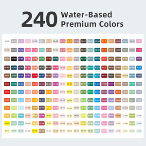 <span class=keywords><strong>Pennarelli</strong></span> <span class=keywords><strong>Acrilici</strong></span> Liquidi Diretti 240 Colori Confezione Regalo con Borsa in Tessuto Punta Morbida a Pennello Logo Personalizzato - Product Image 3