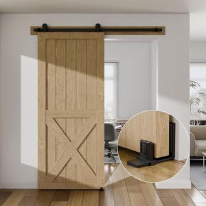 Guía inferior para puerta corredera, diseño flexible en forma de U ajustable, montaje en pared, color negro para decoración del hogar - Product Image 6