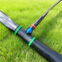 Vanne de dérivation d'irrigation avec bague de blocage pour tuyau plat agricole, ruban goutte-à-goutte, système de micro-pulvérisation, connecteur en plastique