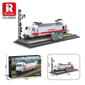 Reobrix <strong>Bricks</strong> 2053PCS Electric Train Building <strong>Blocks</strong>, 1:87 Scale Locomotive Model Kit with Tracks, DIY Railway Set - Product Image 5