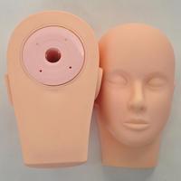 Tête de Mannequin en Silicone pour la pratique des extensions de cils, modèle plat d'entraînement, vente en gros,