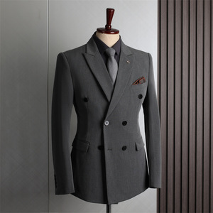 Ensemble <span class=keywords><strong>de</strong></span> <span class=keywords><strong>costume</strong></span> 3 pièces pour homme, veste, pantalon, <span class=keywords><strong>taille</strong></span> <span class=keywords><strong>grande</strong></span>, coupe ajustée, style formel, décontracté, double rangée <span class=keywords><strong>de</strong></span> boutons, tendance - Product Image 6
