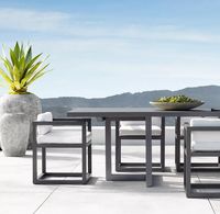 Conjunto de Comedor de Aluminio para Jardín, Silla de Comedor Personalizada para Patio con Cojín