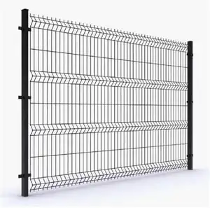 Rápido fornecimento velocidade jardim esgrima pvc revestido galvanizado soldado 3d dobra curvo arame malha cerca