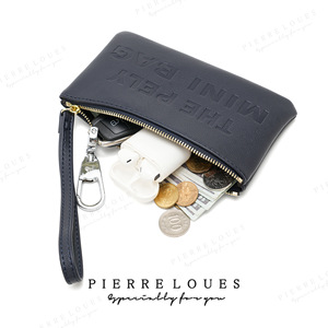Pierre Loues Women's Mini Wallet Solid Color Embossed Letter Design Portable Everyday Use - Product Image 4