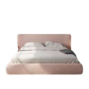 <span class=keywords><strong>Cama</strong></span> Moderna y Acogedora JINS con Estructura de Madera de <span class=keywords><strong>Roble</strong></span> Tapizada Suave, Diseño Contemporáneo y Elegante, Tamaño Queen, Refrescante - Product Image 1