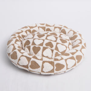 Stijlvolle Effen Patroon Flanellen Hondenbed Gezellig En Privé Rustruimte Voor Comfortabele Huisdieren Slaap - Product Image 2