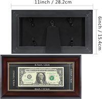 Cadre de billet de dollar PS 4*9 cadre photo d'argent avec perles d'or