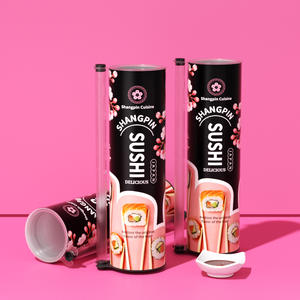 Tube en papier cylindrique pour sushi, emballage de sushi, imprimé sur mesure, écologique, de qualité alimentaire, Suka - Product Image 4