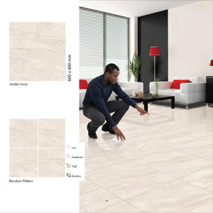 กระเบื้องพอร์ซเลน Irvin Light Marble Design ขนาด 600x600 มม. รุ่น Rectified GVT ผิวขัดเงา สีงาช้าง คอลเลคชั่นพื้นปู - Product Image 4