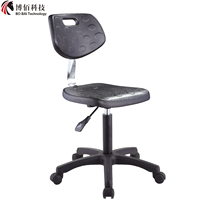 Chaise en polyuréthane antistatique ESD durable avec base chromée, banc de travail pour bureau, usine sans poussière, banquier, caissier, studio