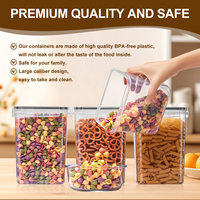 Ensemble de 24 contenants hermétiques pour aliments, en plastique transparent, avec couvercles et étiquettes, pour l'organisation des céréales sèches dans le garde-manger de la cuisine
