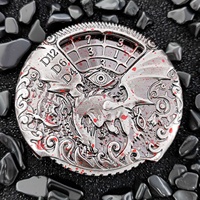 DND Verfluchter Drache 7-in-1 Rotierender Fidget-Spielzeug-Spinner Roulette Metallwürfel für Dungeons and Dragons