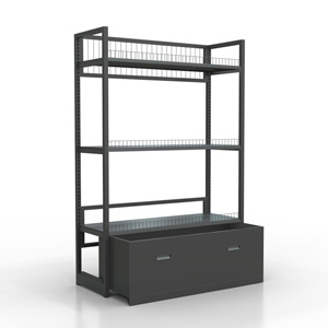 Étagère transparente de supermarché de support de présentoir droit d'épicerie sans panneau arrière - Product Image 2