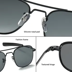 New Arrivals Fashion Brands Sports Driving Pilot Aviation Trendy Oculos De Sol Glass Double Bridge Custom Men Sunglasses