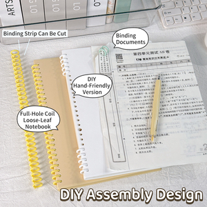แผ่น A5โน้ตบุ๊คแบบม้วนเป็นรูปเกลียวปกกระดาษนิ่มสำหรับใช้ในสำนักงานธุรกิจ100แผ่นออกแบบโฆษณาสีแบบกำหนดเอง - Product Image 4