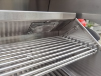 Barbecue à gaz extérieur personnalisé en acier inoxydable avec 4 brûleurs, 48 000 BTU, allumage électronique, brûleur latéral intégré, fonctionnalités intégrées
