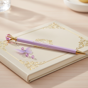 Crayon mécanique multicolore <span class=keywords><strong>au</strong></span> design créatif et élégant pour filles, fournitures scolaires et de bureau avec pendentif <span class=keywords><strong>papillon</strong></span> - Product Image 4