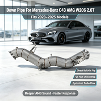 Tuberías de Escape de Alta Calidad Ss304 para Mercedes-Benz C43 AMG W206 2.0T 2023-2025, Acelera la Respuesta del Turbo