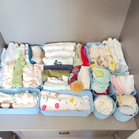 Panier de rangement pliable en feutre léger, résistant à l'usure, avec renfort des bords, écologique, pour le rangement dans la chambre ou le placard